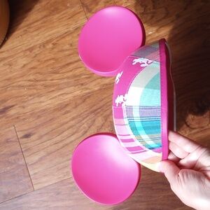 Pink Plaid Classic Mickey Ears Hat